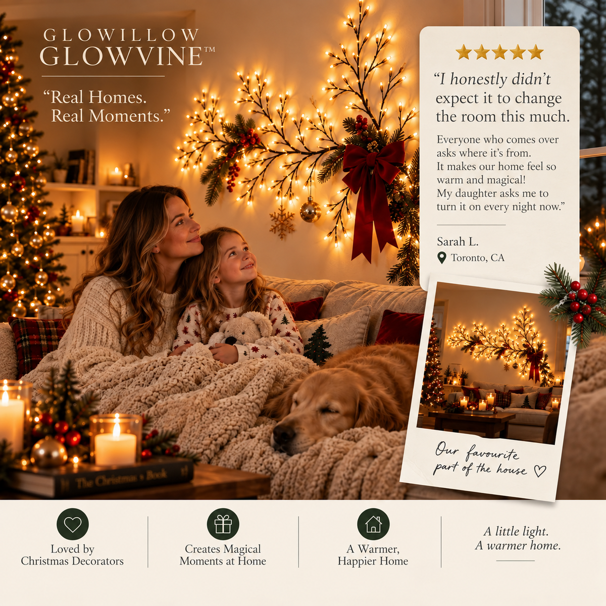 GloWillow™ Christmas Wall Lights