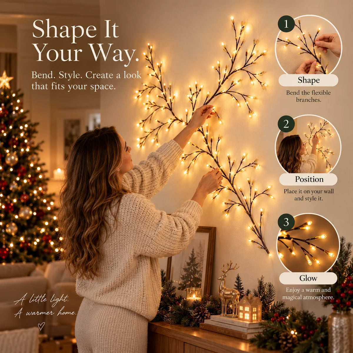 GloWillow™ Christmas Wall Lights