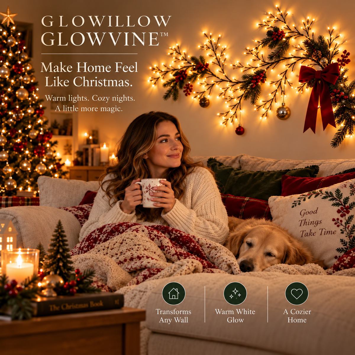 GloWillow™ Christmas Wall Lights